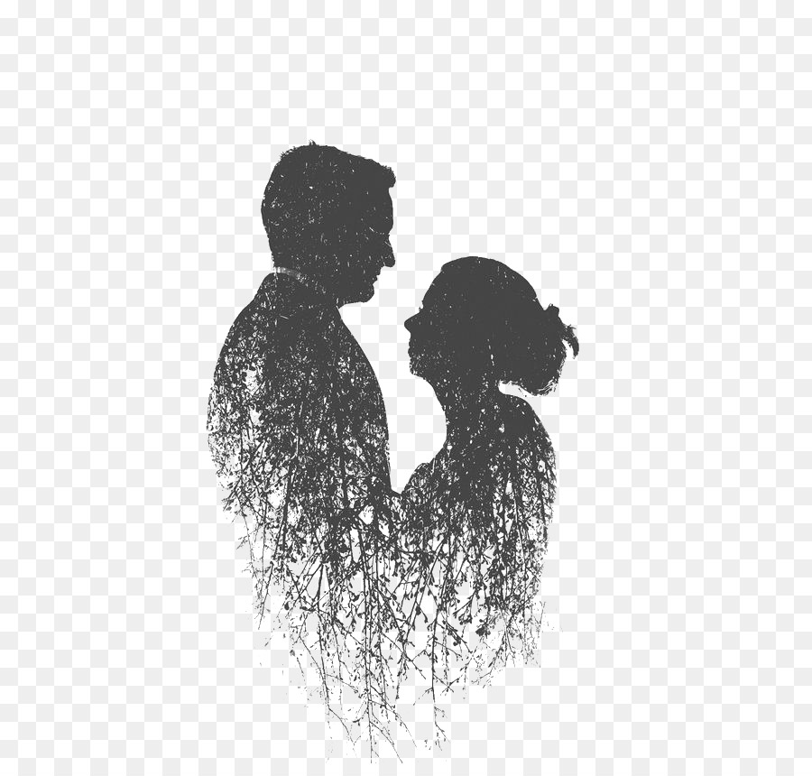 Multiple exposure couple Silhouette - Couple Silhouette png download - 564*846 - Free Transparent Multiple Exposure png Download.