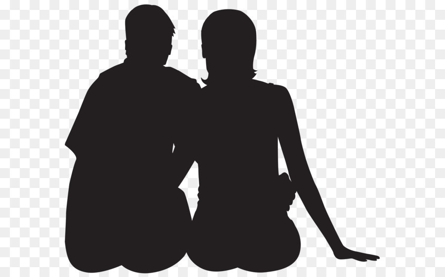 Silhouette Clip art - Sitting Couple Silhouette PNG Clip Art Image png download - 8000*6820 - Free Transparent Silhouette png Download.
