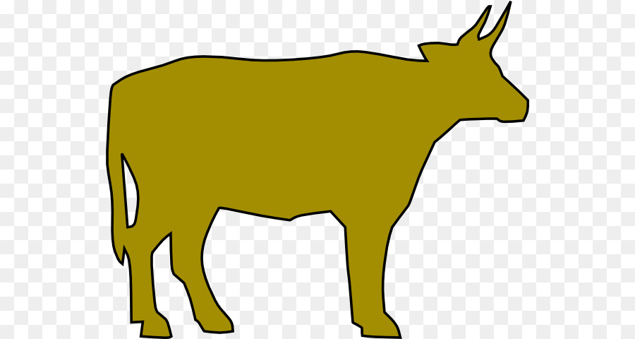 Beef cattle Calf Clip art - Cow Silhouette png download - 600*480 - Free Transparent Beef Cattle png Download.