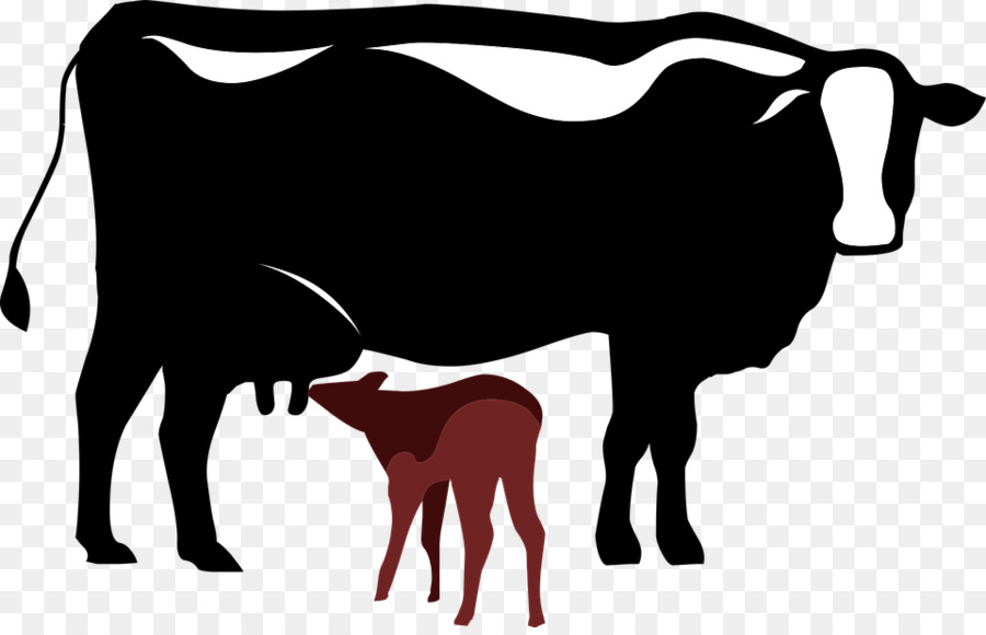 Dairy cattle Calf Vector graphics Clip art - cartoon cow png download - 960*611 - Free Transparent Cattle png Download.