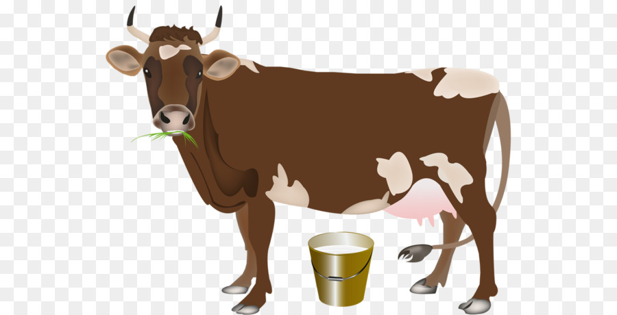Dairy cattle Milk Dairy farming Vector graphics Clip art - vache png download - 600*460 - Free Transparent Dairy Cattle png Download.
