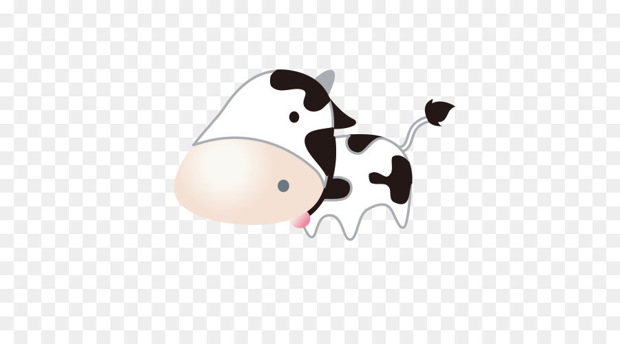 Hand-painted cute cow png download - 500*500 - Free Transparent Cattle png Download.