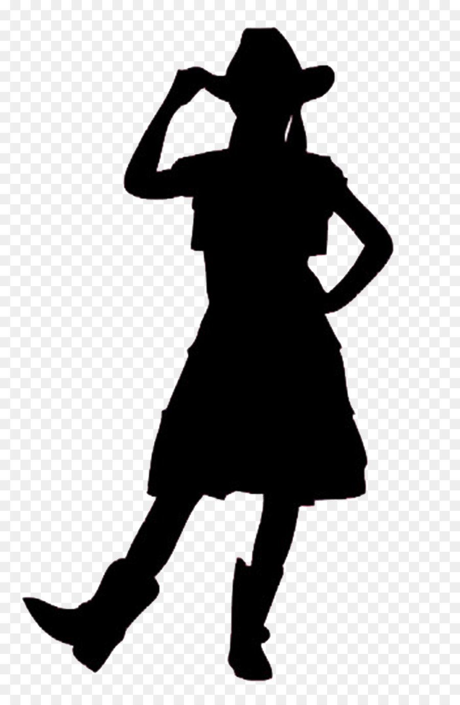 Silhouette Cowboy Woman on top Clip art - cowgirl png download - 1300*1973 - Free Transparent Silhouette png Download.