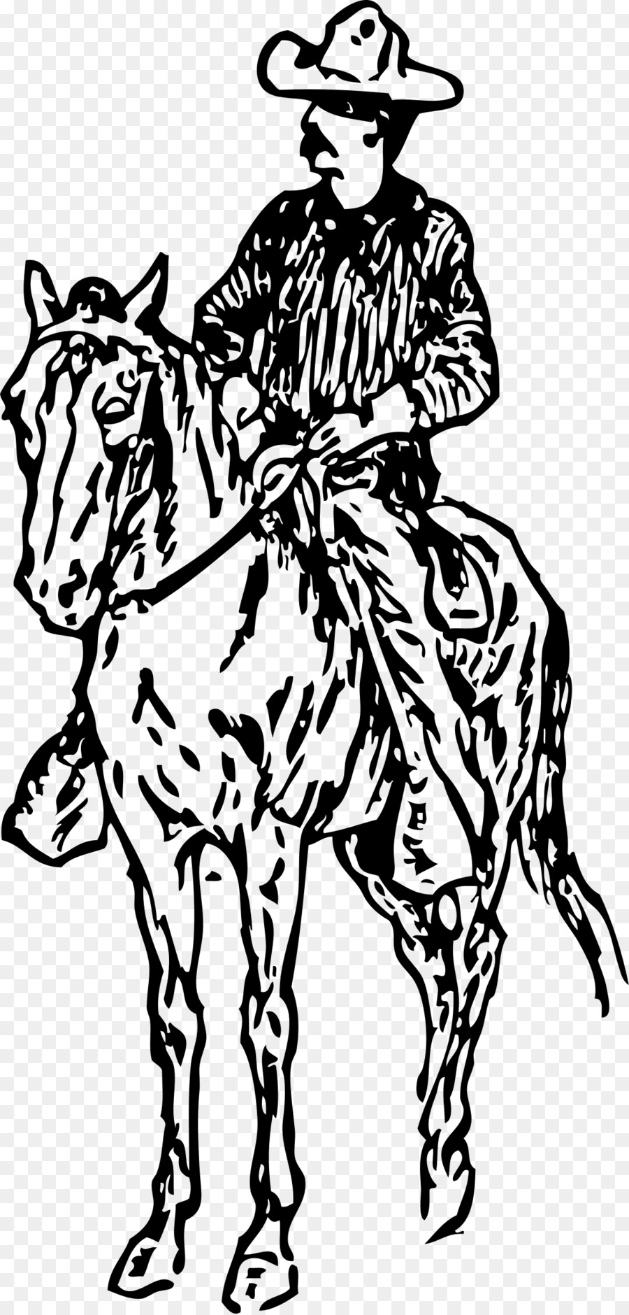 Horse Equestrian Drawing Cowboy Clip art - cowboy png download - 1150*2400 - Free Transparent Horse png Download.