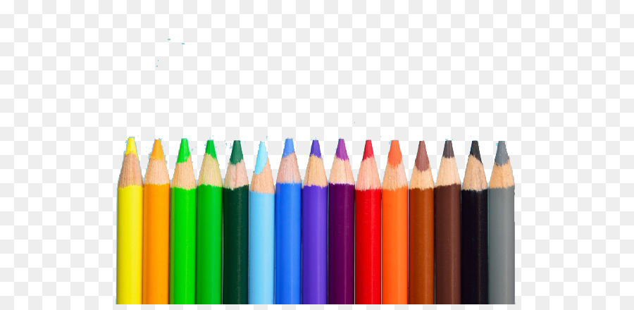 Coloring book Colored pencil Rainbow - Pencils in a row png download - 650*432 - Free Transparent Color png Download.