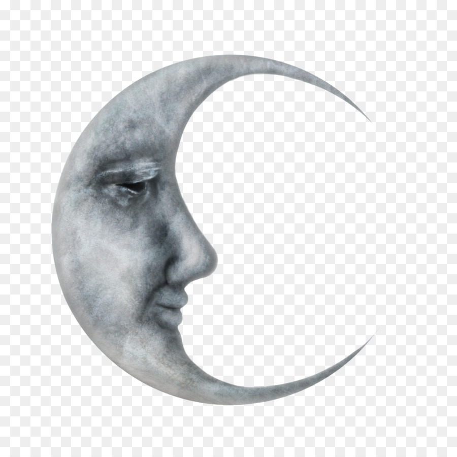 Man in the Moon Full moon Drawing - half moon png download - 1024*1024 - Free Transparent Man In The Moon png Download.