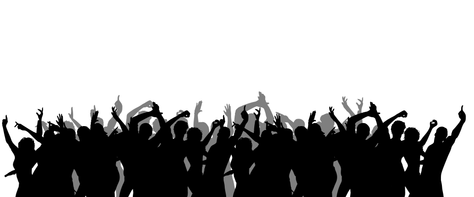 Crowd Clipart Transparent Background Party People Silhouette Png ...