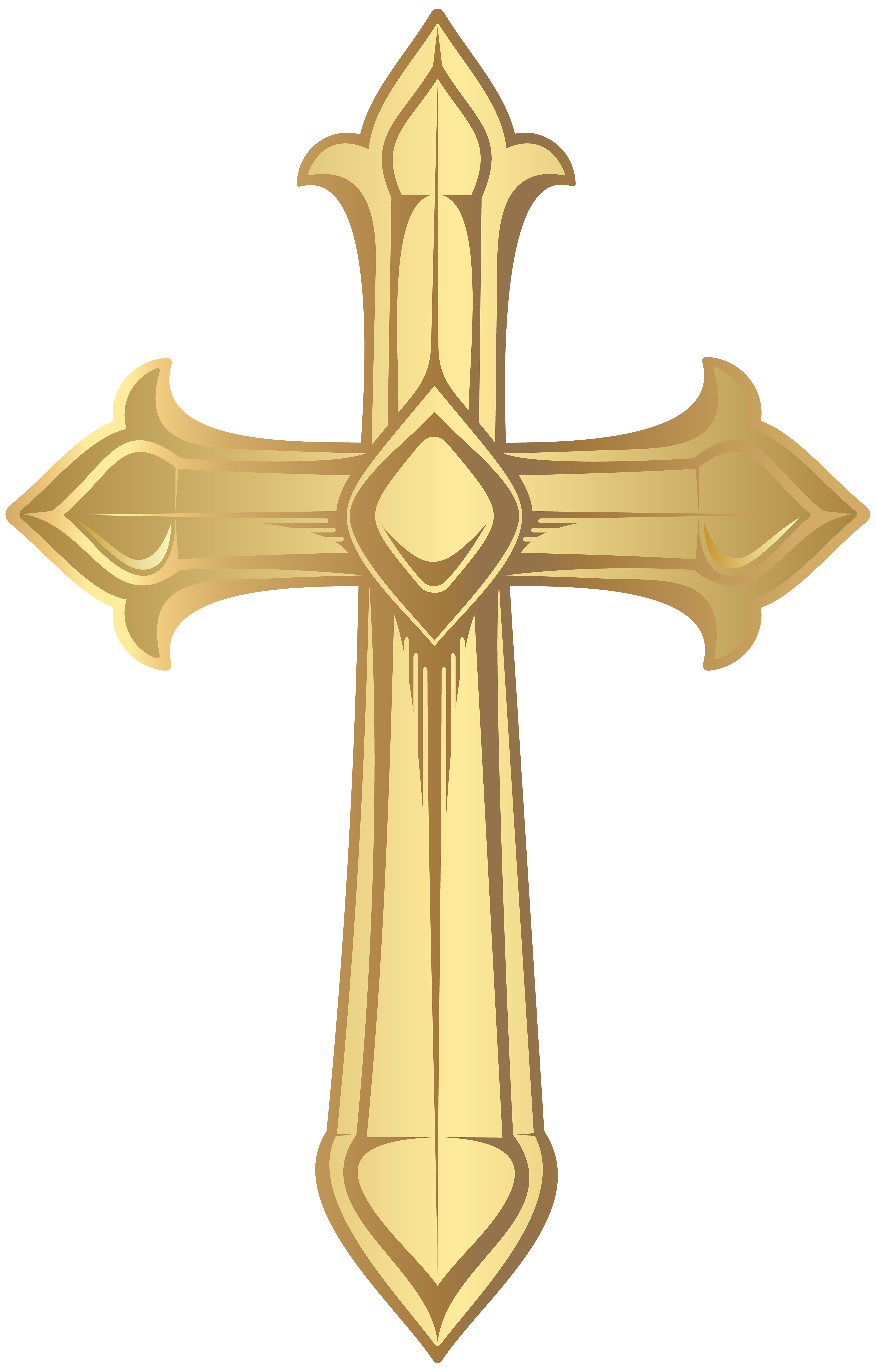 Golden Cross Png Golden Crucifix Clipart Large Size Png Image Pikpng ...