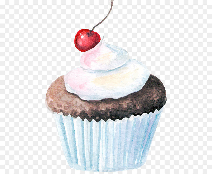 Watercolor Cupcakes png download - 515*732 - Free Transparent Cupcake png Download.