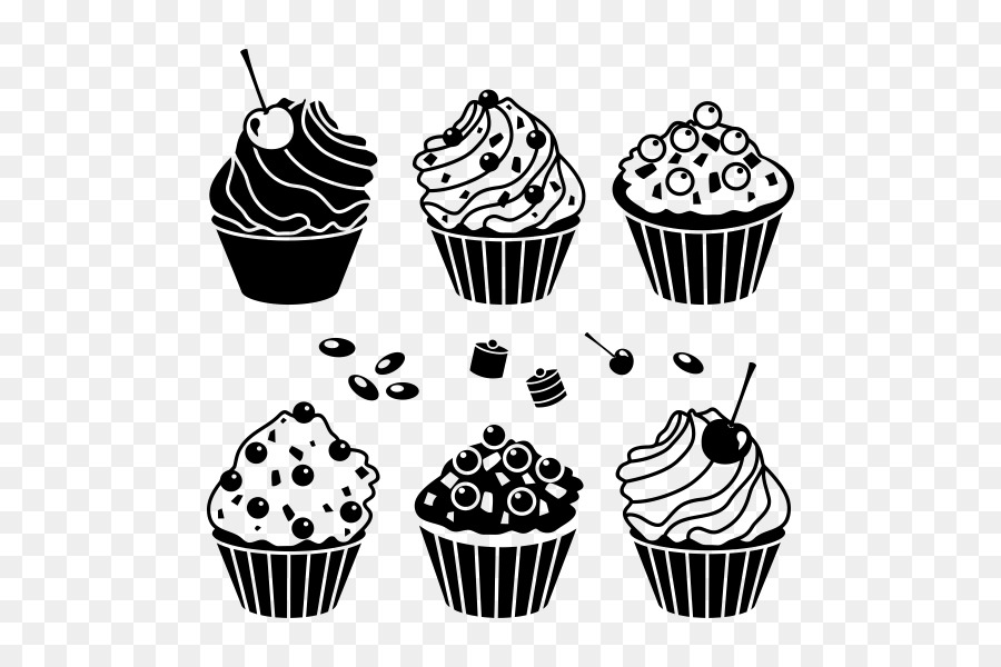 Cupcake Muffin Bakery Stock photography - Cake silhouette png download - 600*600 - Free Transparent Cupcake png Download.