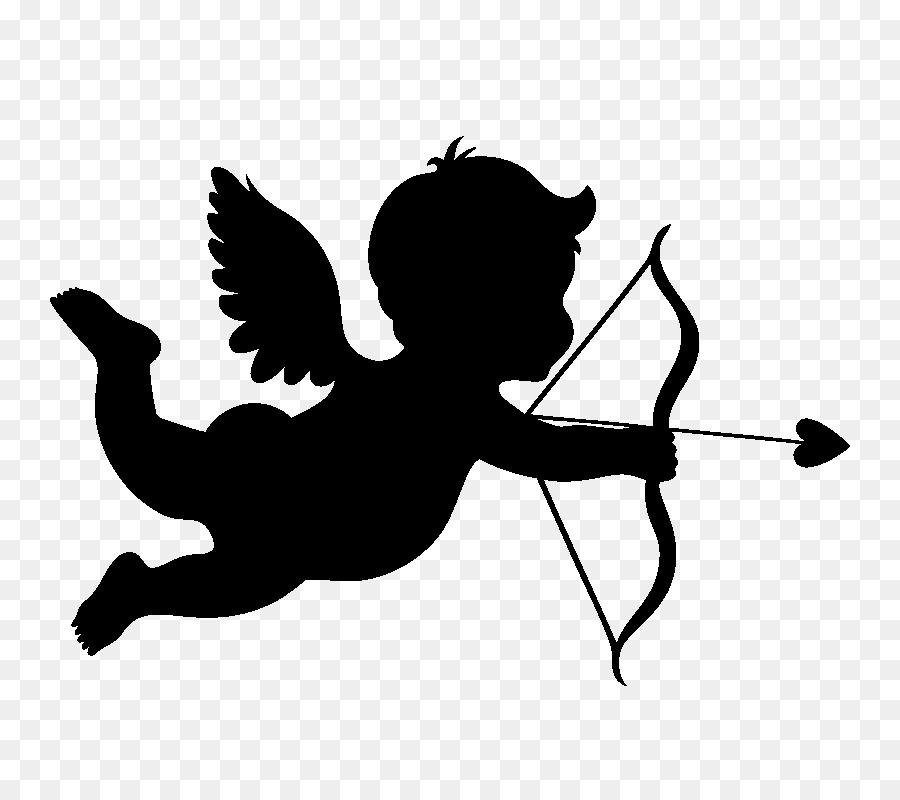 Cupid Silhouette Drawing - cupid png download - 800*800 - Free Transparent Cupid png Download.