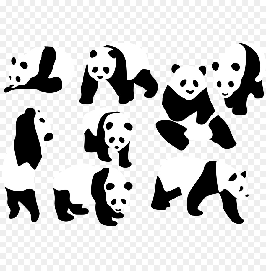 Panda cow Giant panda Silhouette Clip art - Cute panda png download - 1500*1501 - Free Transparent Panda Cow png Download.