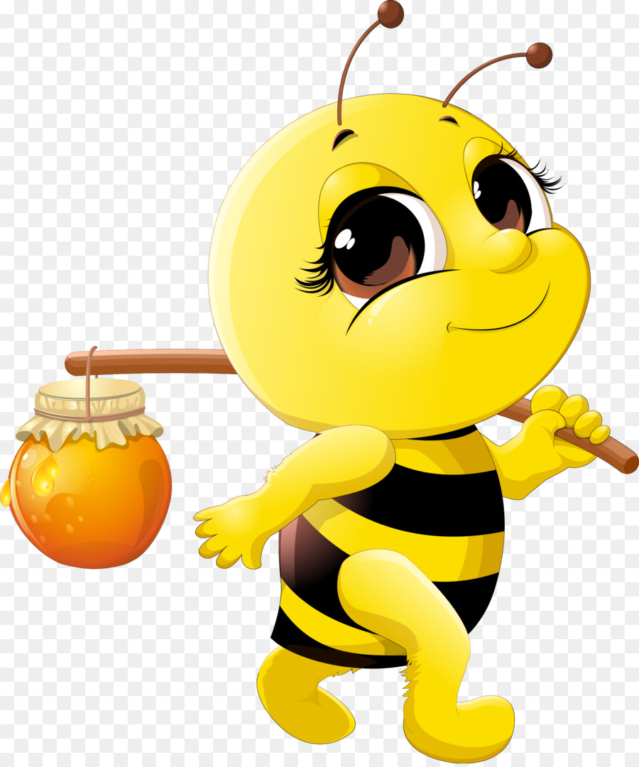 Honey bee Cartoon Clip art - Cute bee png download - 2022*2416 - Free Transparent Bee png Download.