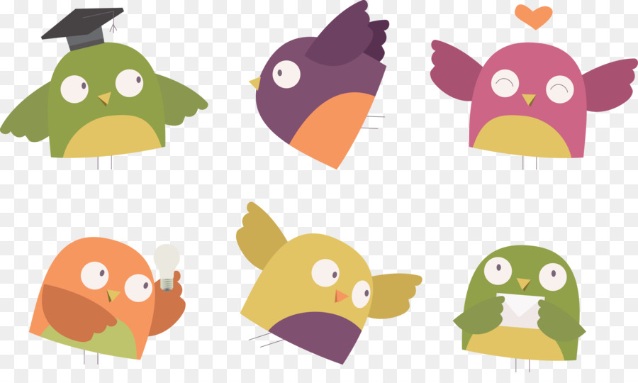 Bird Owl Clip art - Cute bird vector multiple identities png download - 4575*2669 - Free Transparent Bird png Download.