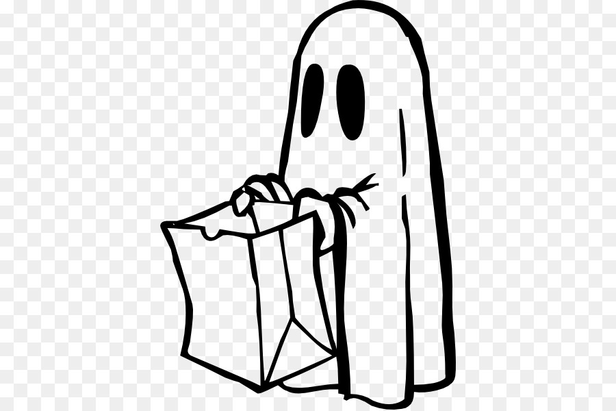 Halloween Black and white Free content Clip art - Cute Ghost Clipart png download - 432*598 - Free Transparent  png Download.