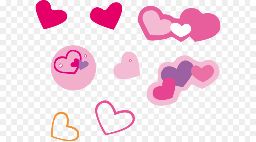 Pink cute love heart-shaped vector material PNG png download - 752*576 - Free Transparent  ai,png Download.