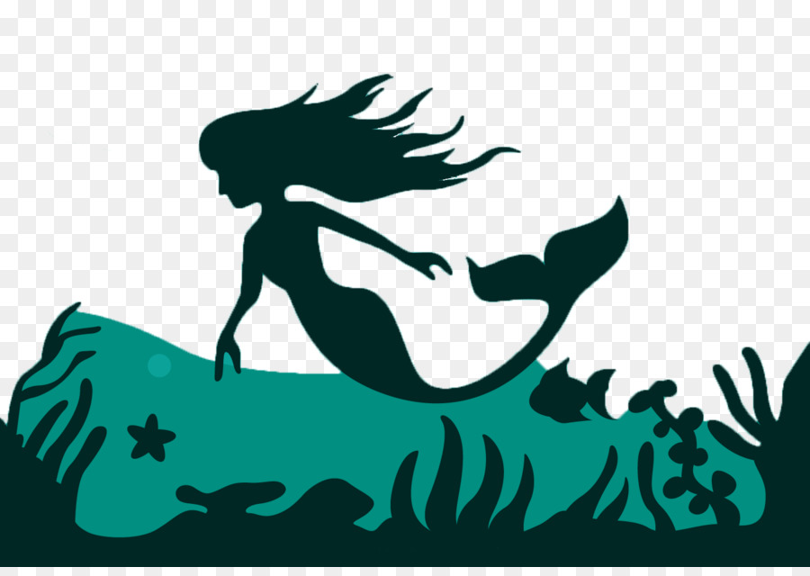 Mermaid Silhouette Fairy tale Illustration - Mermaid png download - 1400*980 - Free Transparent Mermaid png Download.