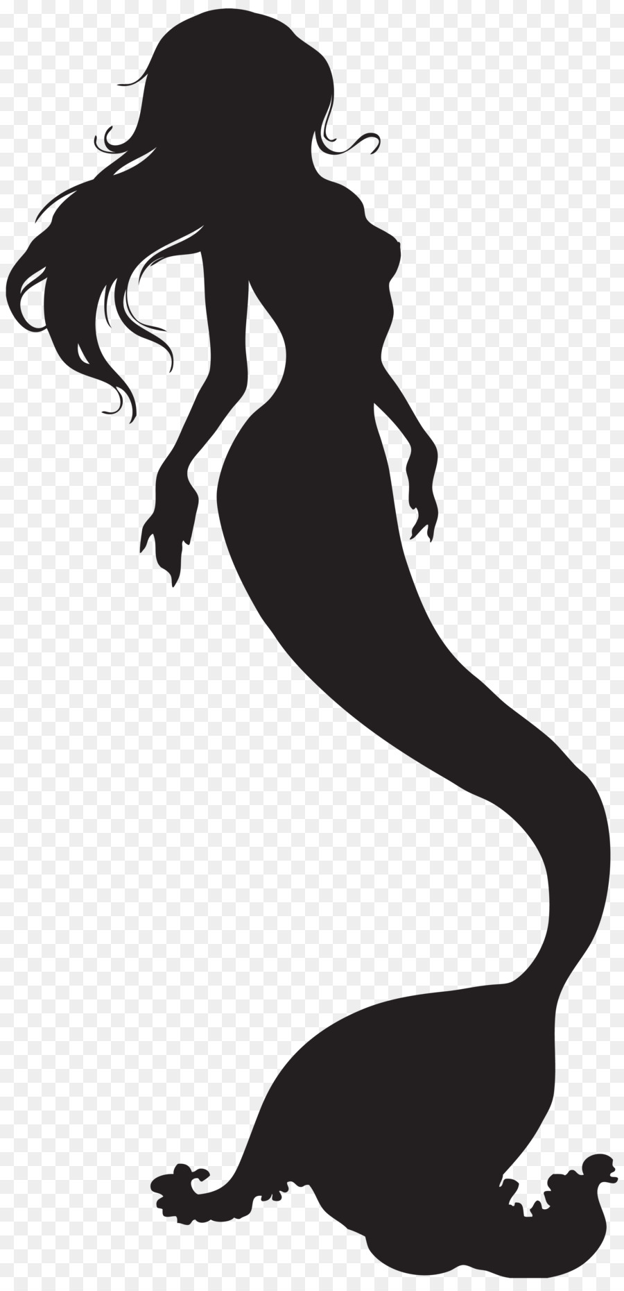 Mermaid Silhouette Clip art - Mermaid png download - 3874*8000 - Free Transparent Mermaid png Download.