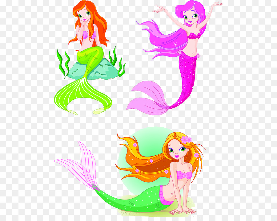Mermaid Clip art - Cute mermaid image png download - 550*720 - Free Transparent Mermaid png Download.