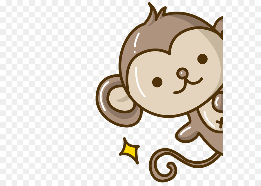 Moe Cartoon Cuteness Illustration - Cute monkey png download - 640*640 - Free Transparent Moe png Download.