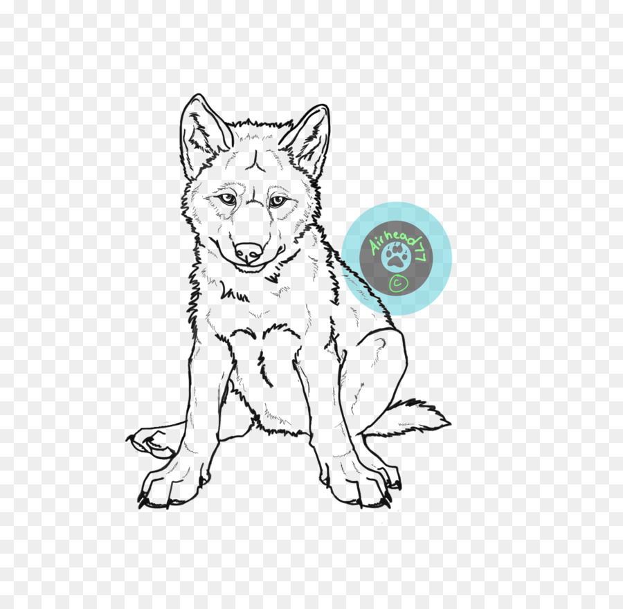 Dog Puppy Line art Drawing - Dog png download - 600*867 - Free Transparent Dog png Download.
