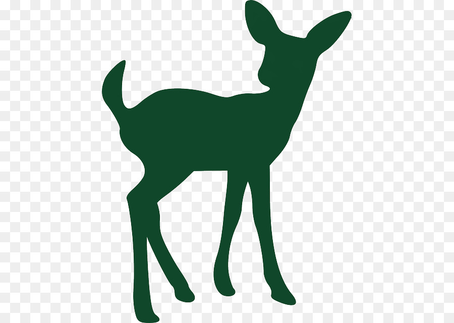 White-tailed deer Silhouette Drawing Clip art - deer Fawn png download - 495*640 - Free Transparent Deer png Download.