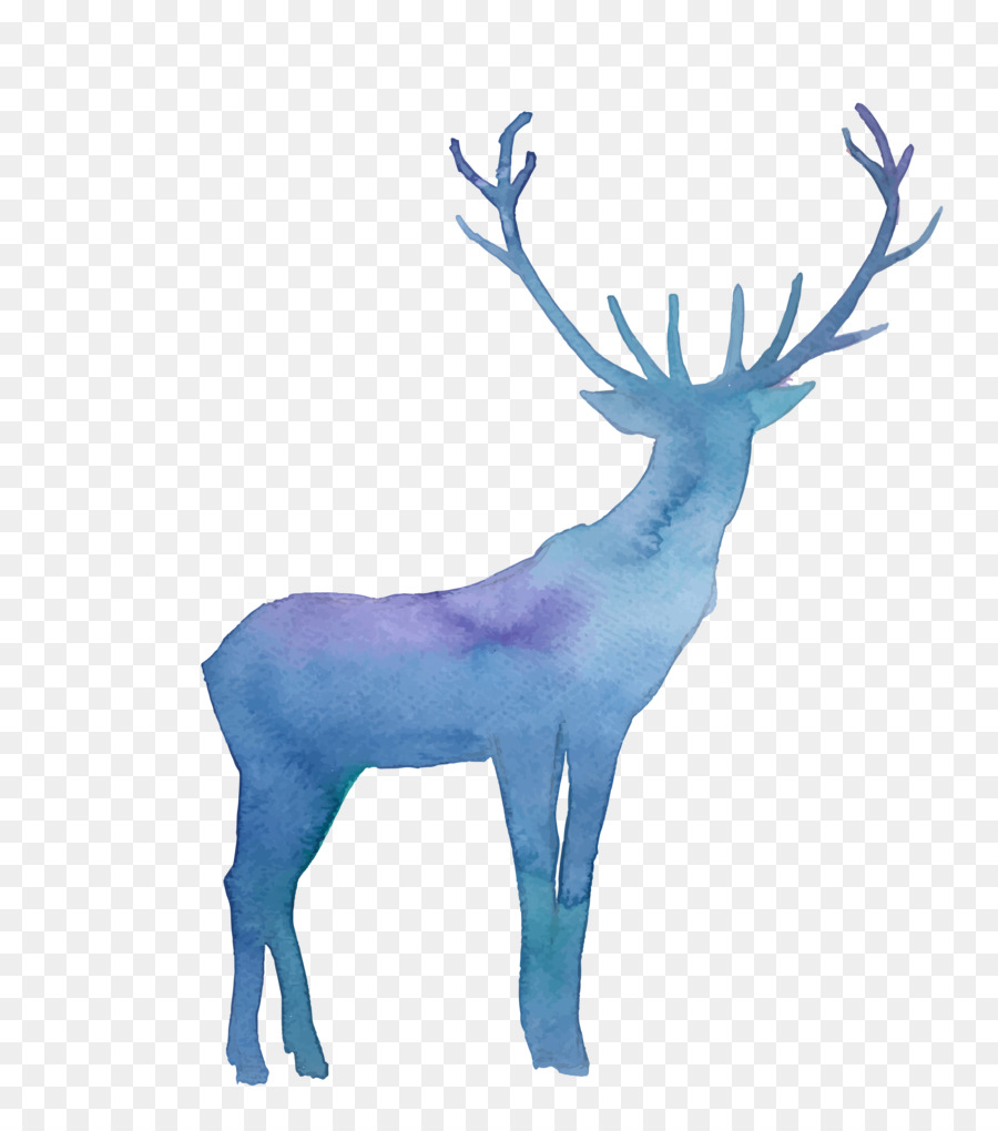 Deer Moose Elk Watercolor painting Portable Network Graphics - deer png download - 2533*2850 - Free Transparent Deer png Download.