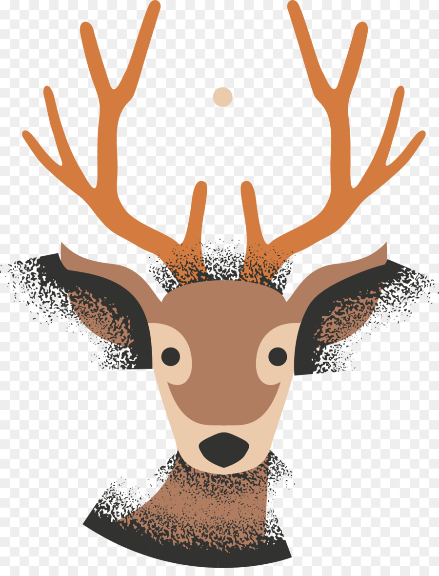 Reindeer - Hand painted reindeer vector png download - 1334*1725 - Free Transparent Reindeer png Download.