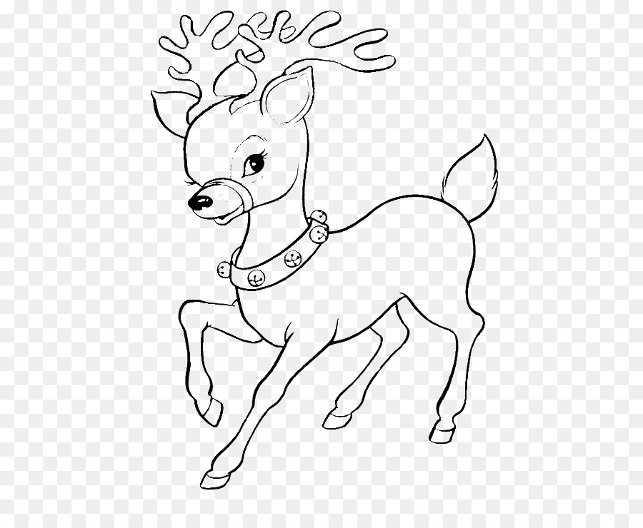 Reindeer Rudolph Coloring book Santa Claus Christmas Coloring Pages - Reindeer png download - 600*734 - Free Transparent Reindeer png Download.