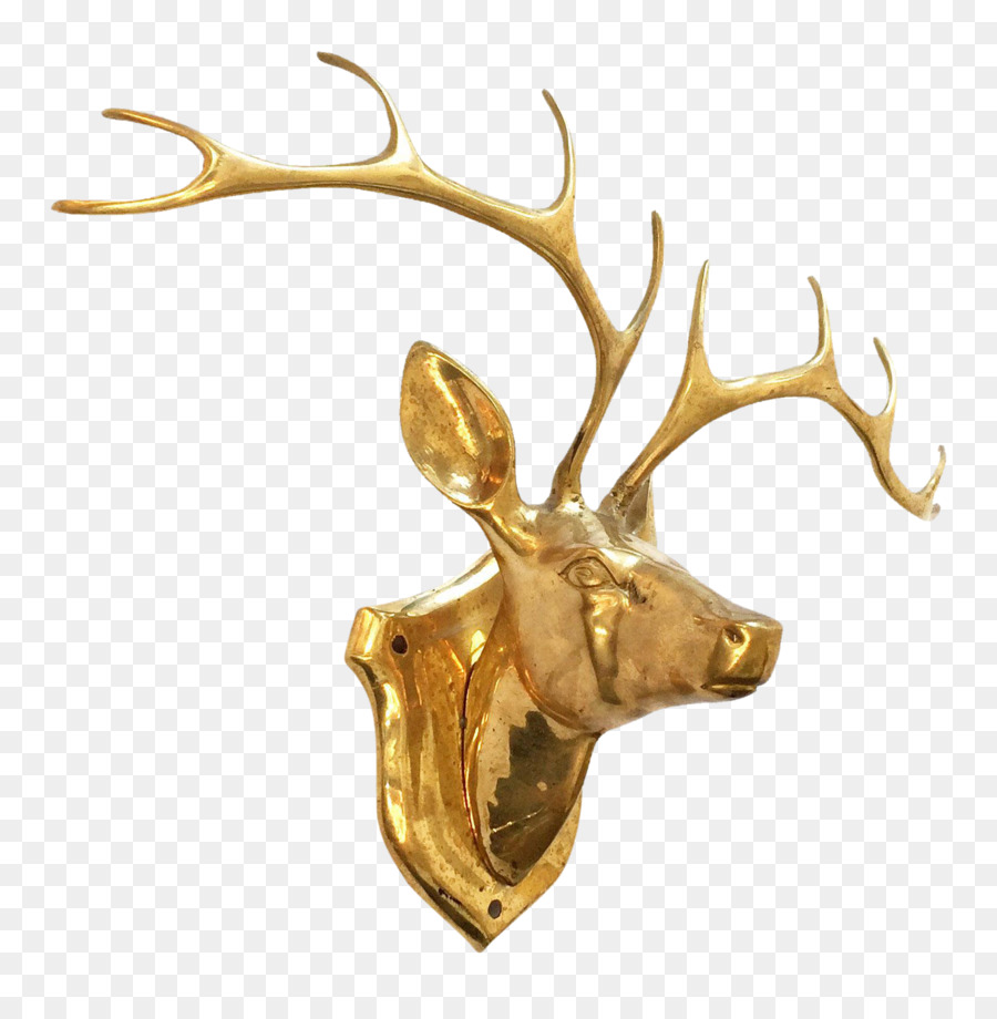 Reindeer Elk Antler Brass - Reindeer png download - 1600*1611 - Free Transparent Reindeer png Download.