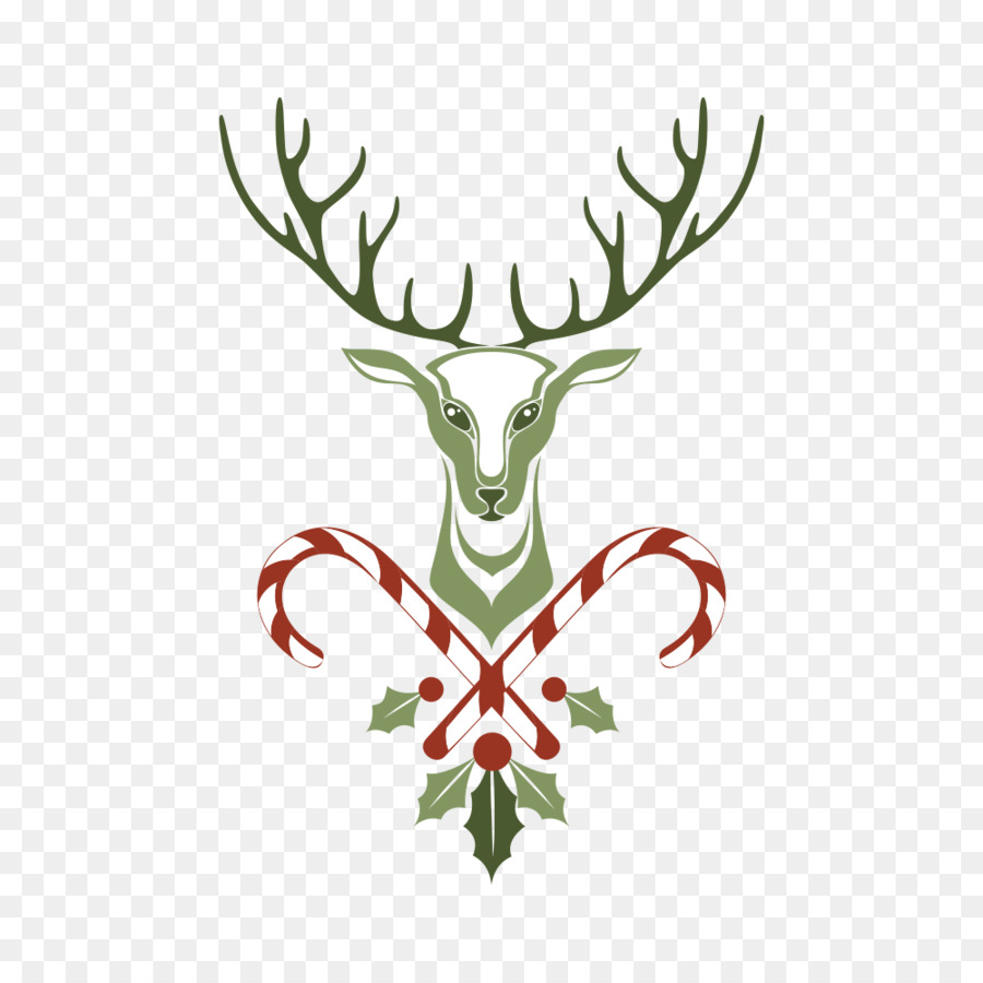 Deer Wall decal Christmas Sticker - Christmas deer png download - 1000*1000 - Free Transparent Deer png Download.