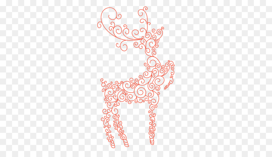 Reindeer Silhouette - Red Pattern png download - 512*512 - Free Transparent Reindeer png Download.