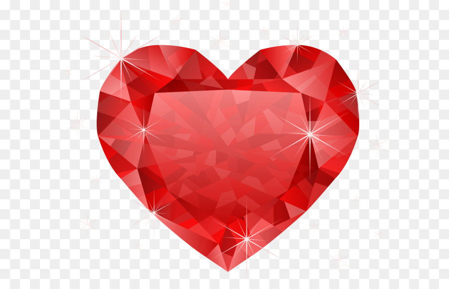 Heart Diamond Red Clip art - Large Transparent Diamond Red Heart PNG Clipart png download - 2500*2156 - Free Transparent Heart png Download.