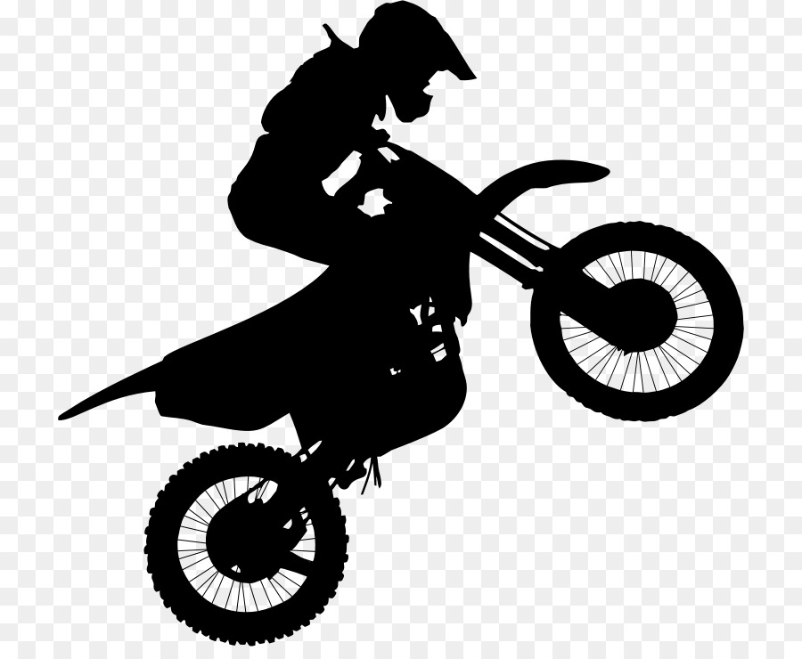 Motocross Motorcycle stunt riding Wheelie Silhouette - ride a motorcycle png download - 770*726 - Free Transparent Motocross png Download.