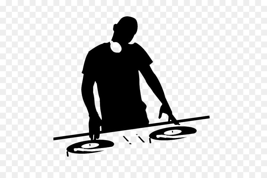 Wall decal Disc jockey Sticker - dj with turntable png download - 600*600 - Free Transparent  png Download.