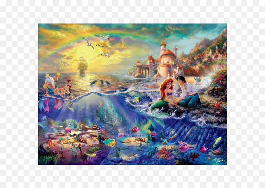 Jigsaw Puzzles The Disney Dreams Collection: Coloring Book Ariel The Walt Disney Company Painting - painting png download - 640*640 - Free Transparent Jigsaw Puzzles png Download.