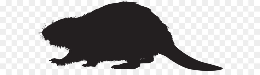 Cat Dog Black and white Canidae - Beaver Silhouette PNG Clip Art Image png download - 8000*3072 - Free Transparent Cat png Download.