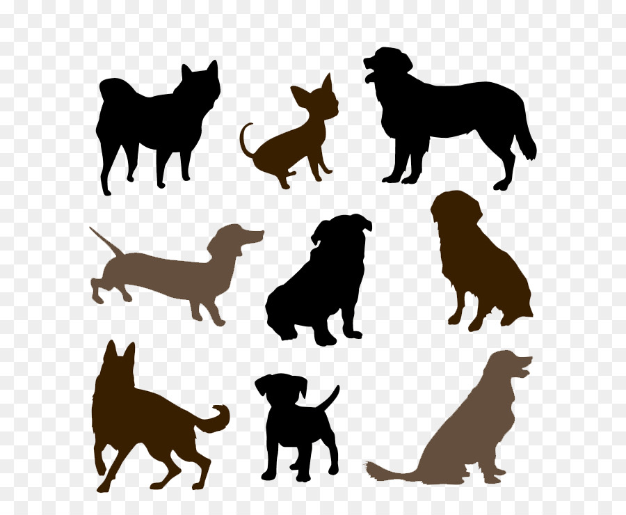 Dog breed Puppy Silhouette - Pet dog silhouettes vector material png download - 800*734 - Free Transparent Dog png Download.