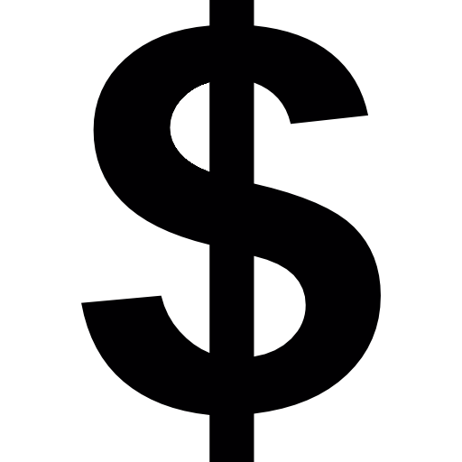 transparent background dollar sign icon
