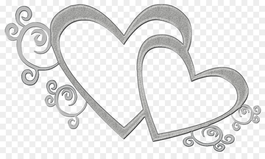 Heart Valentines Day Clip art - Double Hearts png download - 2500*1479 - Free Transparent  png Download.