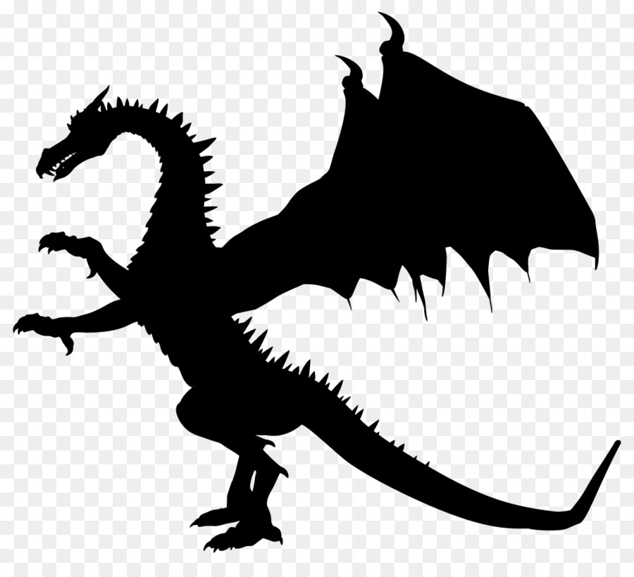 Dragon Silhouette Drawing Clip art - dragon png download - 1000*891 - Free Transparent Dragon png Download.