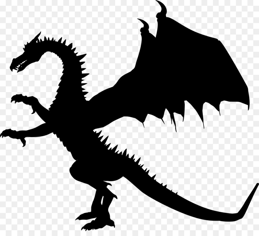 Chinese dragon Silhouette Drawing - bearded dragon png download - 960*856 - Free Transparent Dragon png Download.