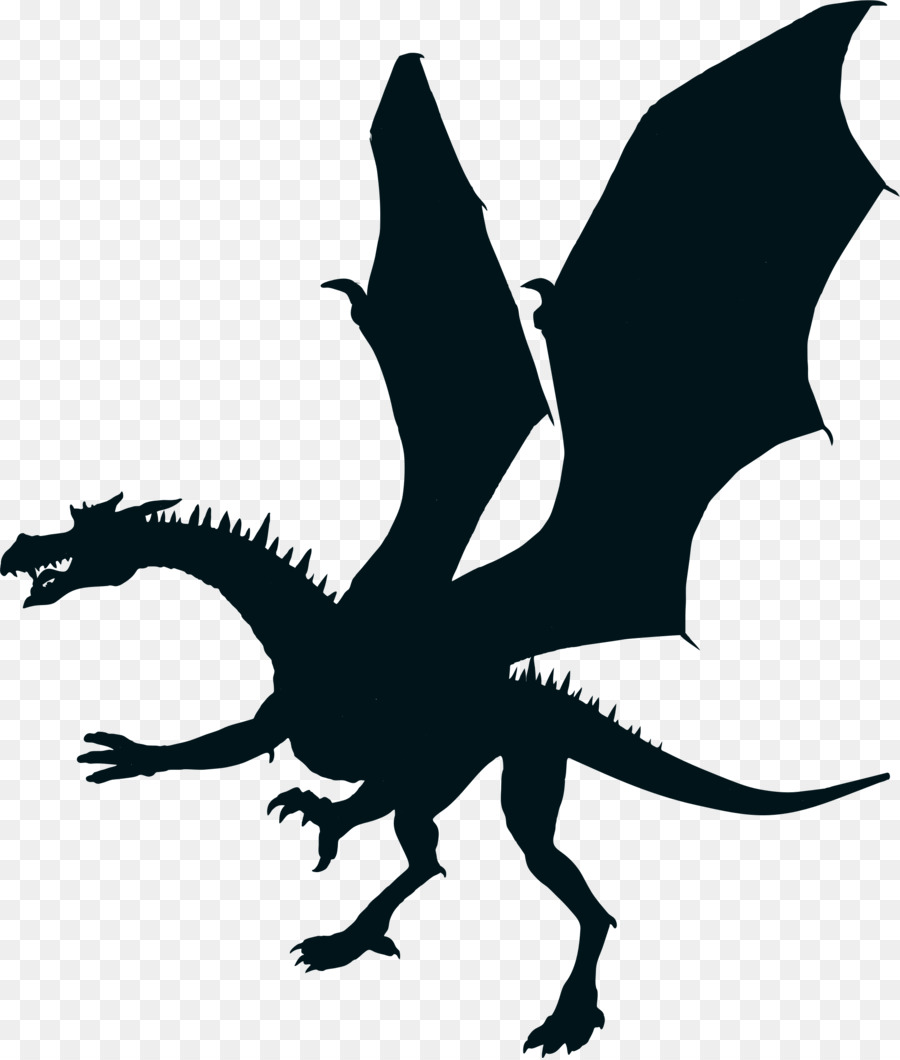 Dragon Silhouette Clip art - Dragon Silhouette Cliparts png download - 1995*2345 - Free Transparent Dragon png Download.