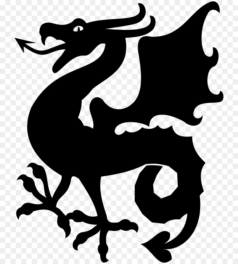 Silhouette Dragon Clip art - silhouettes vector png download - 922*867 ...