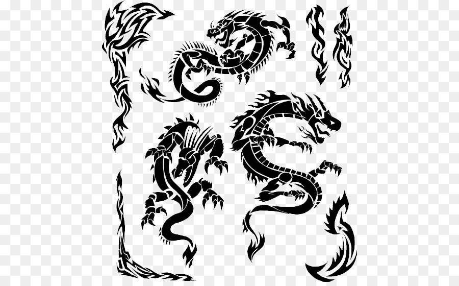 Tattoo Chinese dragon Japanese dragon Illustration - Chinese dragon png download - 500*552 - Free Transparent Tattoo png Download.