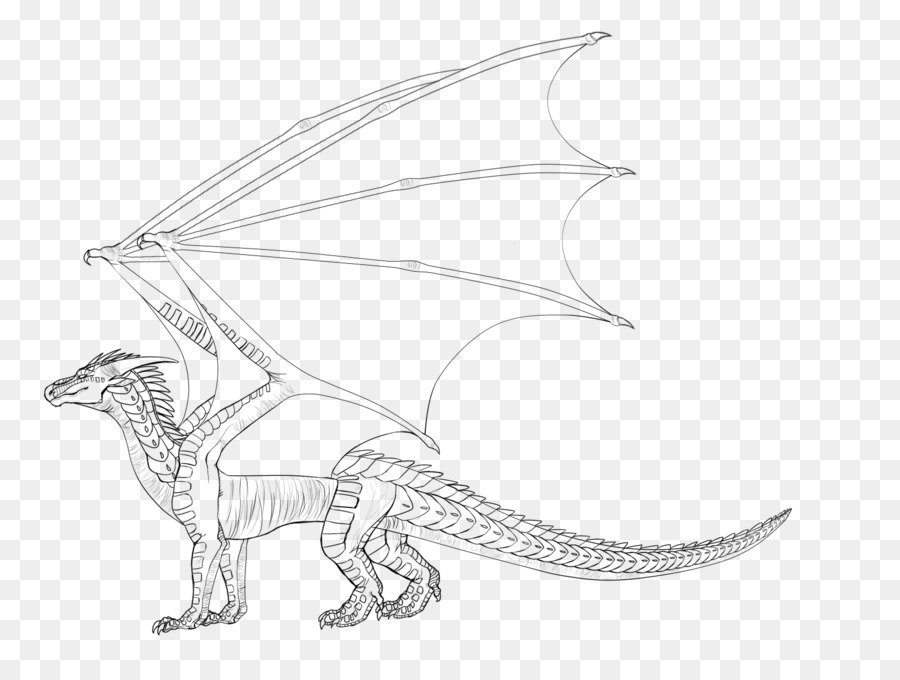 Line art Wings of Fire Drawing Dragon - gravel caracter png download - 1600*1200 - Free Transparent Line Art png Download.