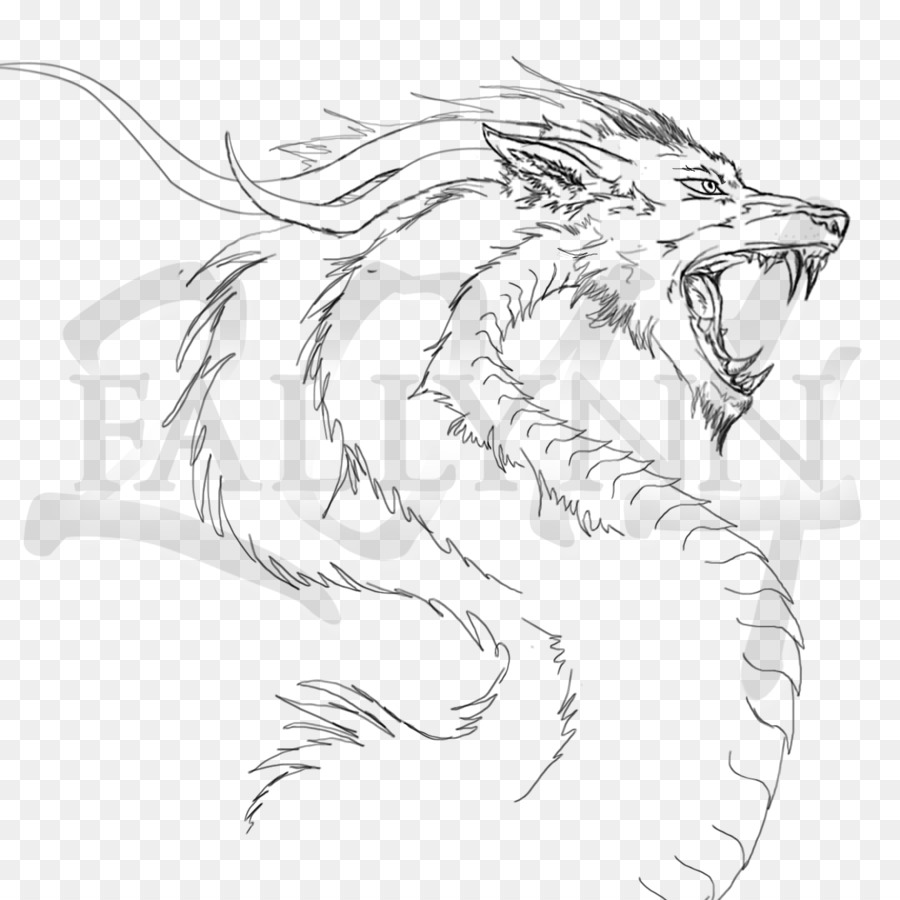 Dragon Legendary creature Line art Drawing Sketch - dragon png download - 1440*1440 - Free Transparent Dragon png Download.