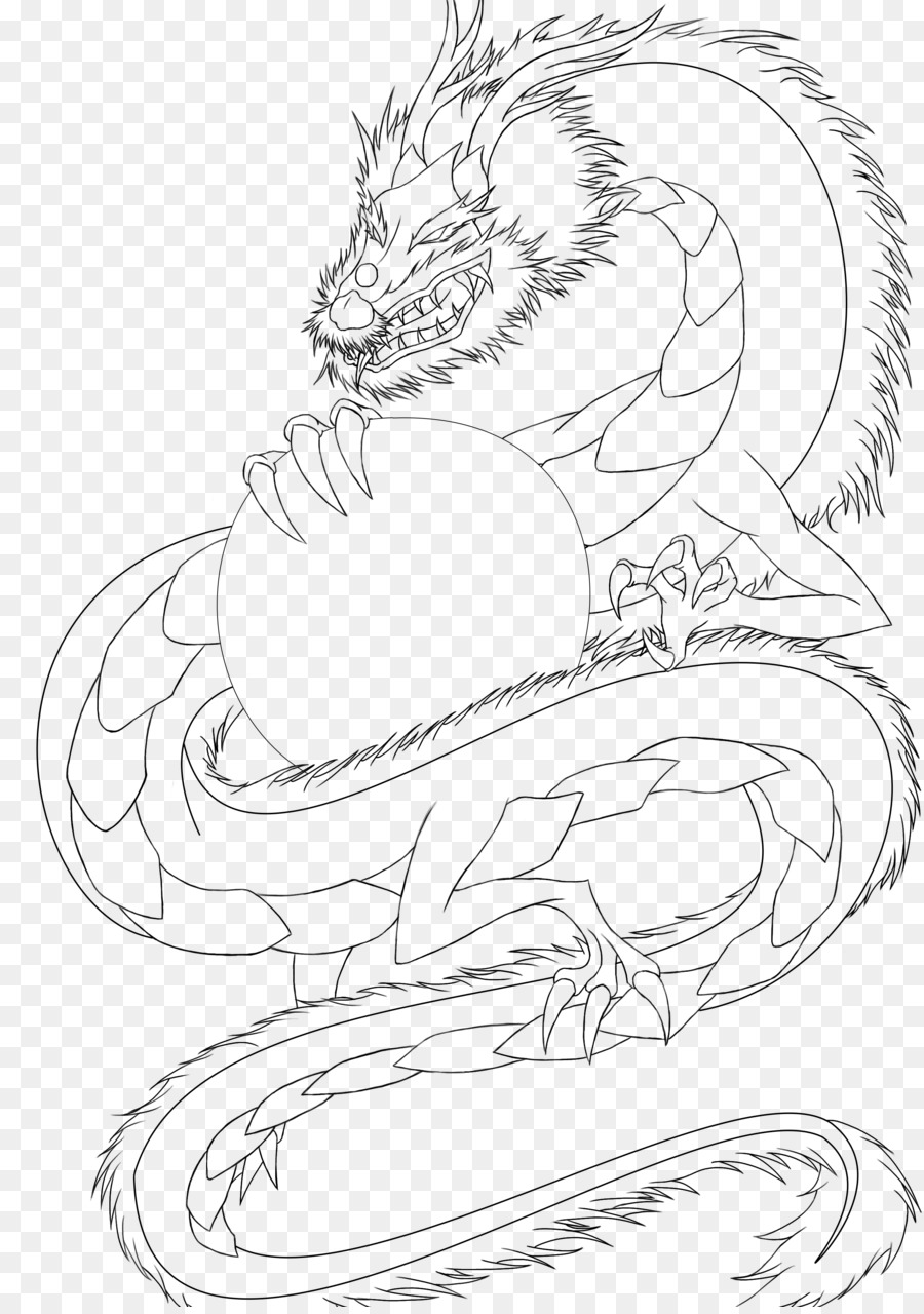 Line art Drawing Chinese dragon China - dragon png download - 900*1273 - Free Transparent Line Art png Download.