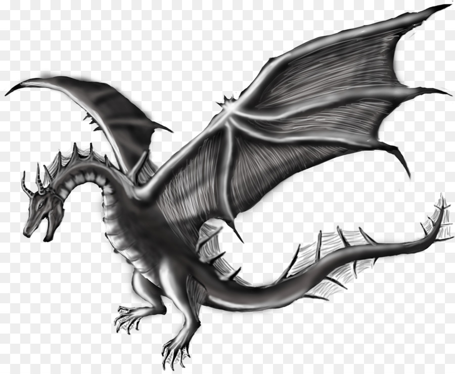 Dragon Wyvern Silhouette - dragon png download - 973*795 - Free Transparent Dragon png Download.