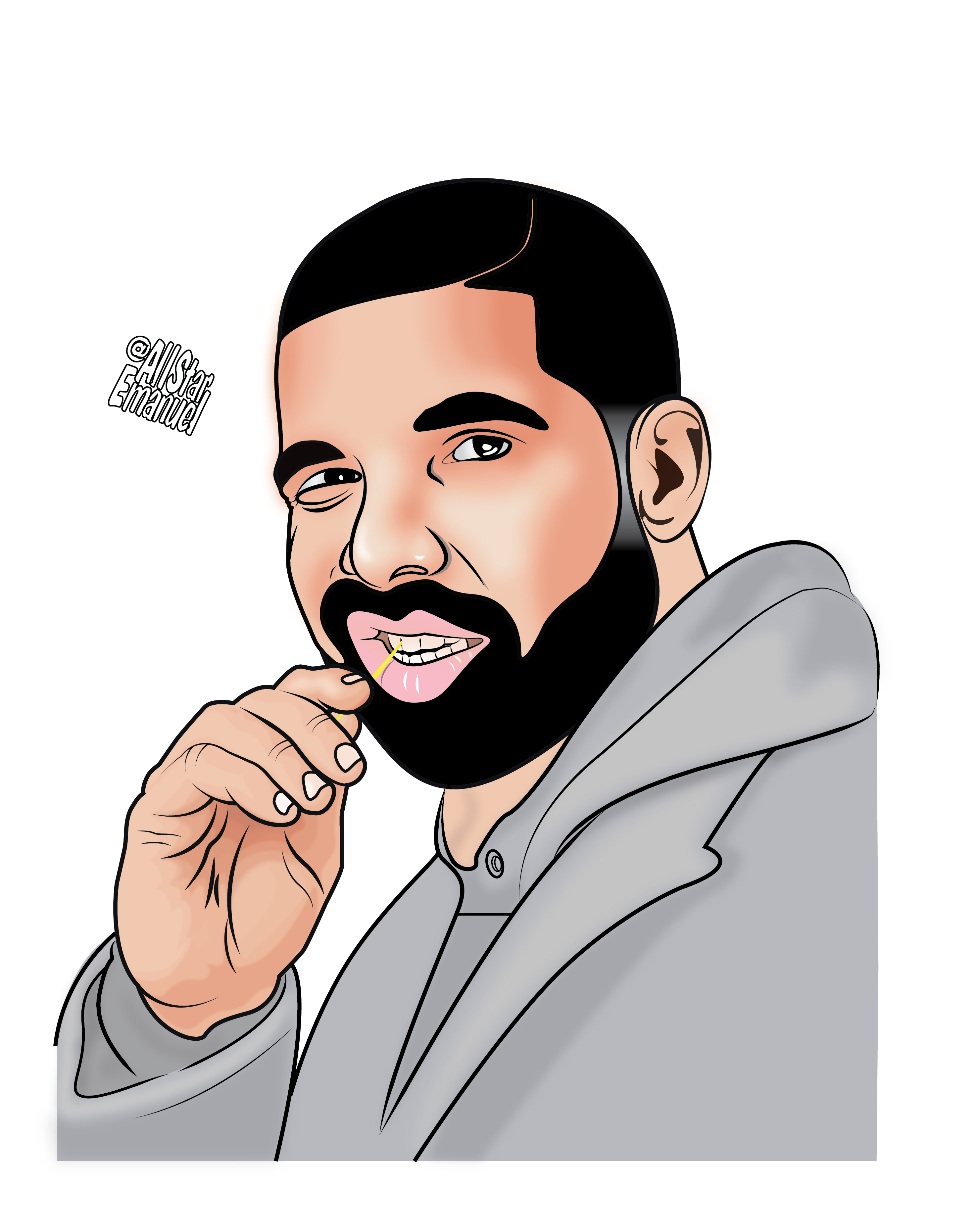 Drake Sticker Drake Outline Drawing Free Transparent - vrogue.co